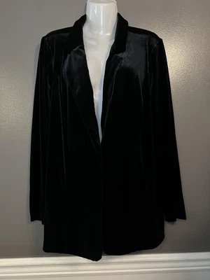 Blazer Jill Wearever Mujer Medio Terciopelo Elastizado Frente Abierto Chaqueta Foto 1 de 4