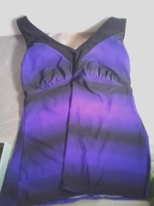 Swimsuit Tankini Top Womans Large Purple Tie Dye By Lazosal EUC! - Picture 1 of 2