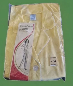 Set Pigiama Vintage JCPenney Classico Taglia 34 NOS 100% Nylon Antron III Giallo Tricot - Foto 1 di 6