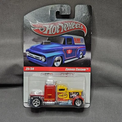 Hot Wheels 2010 Slick Rides Convoy Custom Pennzoil 25/34 Real Riders amarillo rojo Foto 1 de 4