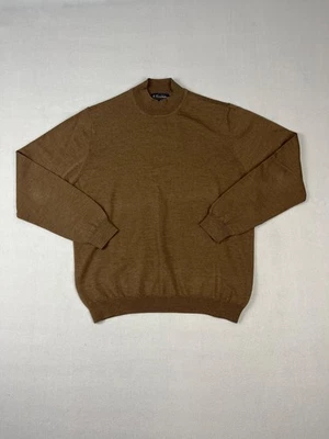 Suéter De Colección Brooks Brothers Para Hombre XL Marrón 100% Lana Merino Cuello Redondo Foto 1 de 4