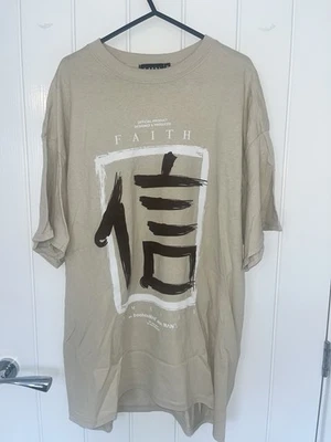 Men’s Beige And Brown Boohoo Printed T-shirt Size Medium - Image 1 of 4