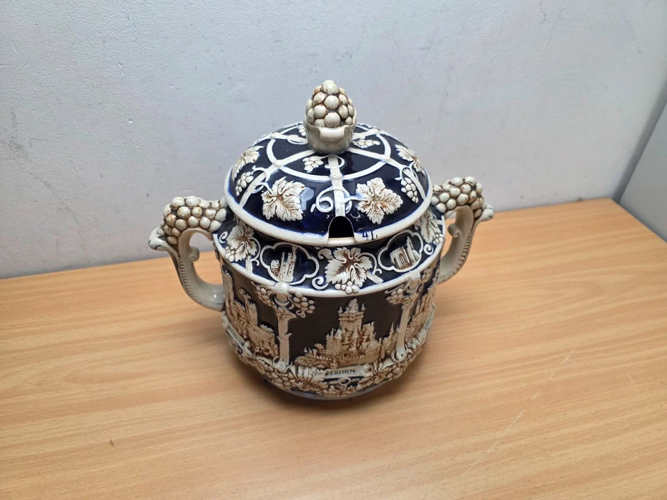 4Liter Bowletopf / Rumtopf / Vintage / Wick-Werke / blau / weiss - Bild 1 von 4