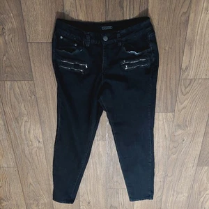 Metaphor schwarze Jeans Größe 14 Faux Reißverschlusstaschen - Bild 1 von 9