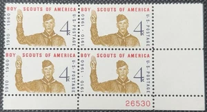 Scott # 1145 - US Plate Block Of 4 - Boy Scouts Of America - MNH - 1960 - Picture 1 of 2