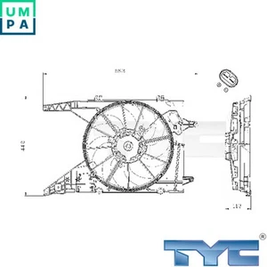 FAN RADIATOR 828-0002 FOR DACIA SANDERO LOGAN/MCV/Pickup/EXPRESS K7M710 1.6L - Picture 1 of 6