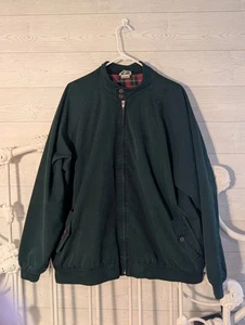 Vintage Izod Lacoste Harrington Jacke grün Full Zip kariert Preppy 80er 90er  - Bild 1 von 10