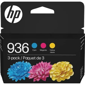 HP 936 Cyjan/Purpurpurowy/Żółty Standardowa wydajność Wkłady atramentowe 3/opakowanie (6C3Z3LN) - Zdjęcie 1 z 8