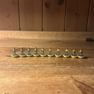 10x VINTAGE 1970s SUBBUTEO - CLASSIC HEAVYWEIGHT BRAZIL Blue yellow bottom - Picture 1 of 9
