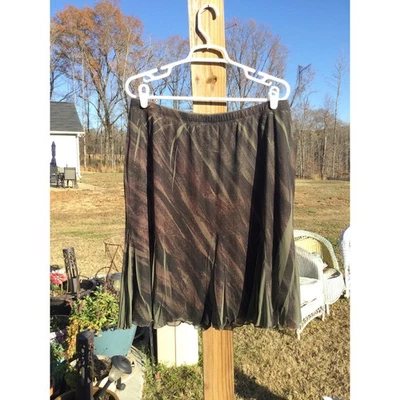 Coldwater Creek Womens Skirt Size PL Large Elastic Waist Green Fairy Grunge Y2K - Image 1 of 4