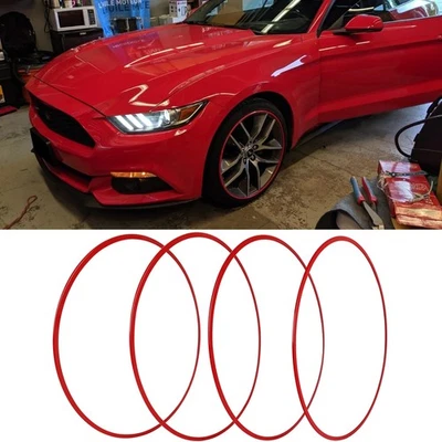 Protector de llanta de aluminio para Ford Mustang 4 piezas llantas cubierta de llanta anillos de neumáticos Foto 1 de 4