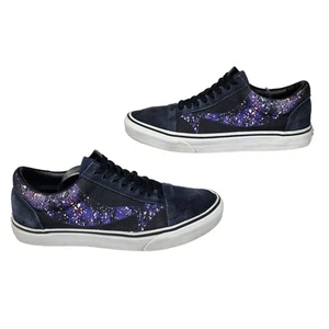 Vans Schuhe Herren 7,5 schwarz lila Galaxy Wildleder verblasst Low Tops Skater Grunge Weltraum - Bild 1 von 12