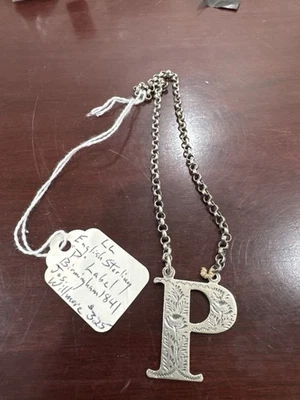 Colgante jarra Joseph Willmore 1917 Birmingham plata esterlina con sello “P” Foto 1 de 3