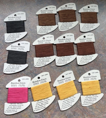 12 Piece Lot Rainbow Gallery Linen - Needlepoint/Embroidery Thread - New - Image 1 of 4