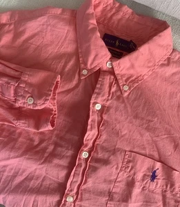 Polo Ralph Lauren Hemd Herren L Classic RL Untucked Fit Tasche Button Down LS - Bild 1 von 18