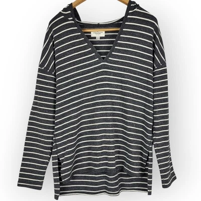 Sudadera con Capucha American Eagle Rayas Cuello en V Mediana Atletismo Ropa de Salón Minimalista Foto 1 de 4