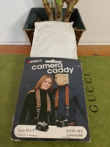 Camera Caddy Ambico NOS - Tapiz vintage años 70 correa para cámara de 2". - Imagen 1 de 7