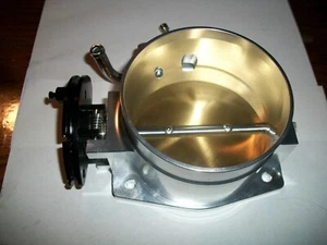 FMR 92MM THROTTLE BODY,DRIVE BY CABLE,GM LS,P/N TK-TB921S ALUMINUM BILLET SILVER - Foto 1 di 7