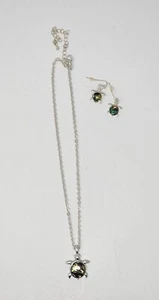 MODESCHMUCK HALSKETTE/OHRRING SET SCHILDKRÖTE - Bild 1 von 2