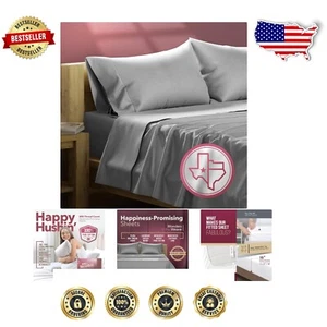 800 Thread Count Egyptian Cotton California King Bed Sheets Set - Dark Grey - Picture 1 of 10