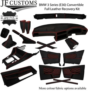 COPRI PELLE PUNTO ROSSO PER BMW SERIE 3 E30 CABRIO KIT INTERNI COMPLETO - Foto 1 di 6