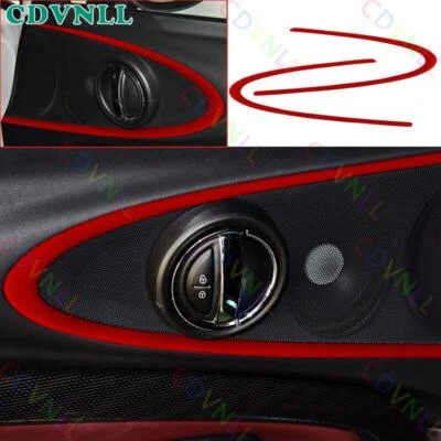 For Mini Cooper Clubman F54 Red Suede Interior Door Panel Strip Cover Trim 2PCS — 第 1/4 张图片