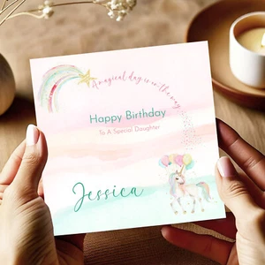 Tarjeta de cumpleaños personalizada para hija, nieta, niña, tarjeta de regalo - Imagen 1 de 4