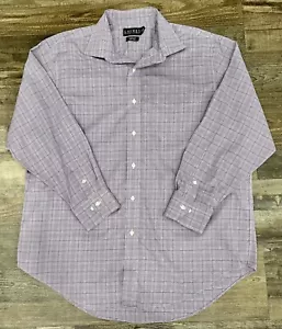 Polo Ralph Lauren klassisches Herrenhemd mit Knopfleiste lila grün 17 32/33 Daunen - Bild 1 von 3