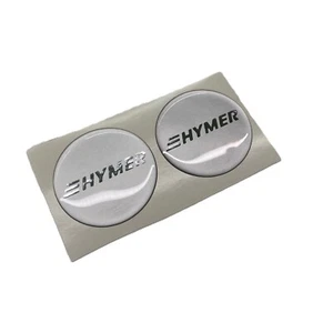 HYMER wohnmobil Aufkleber , Spiegel Chrom/Schwarz , epoxy 63mm, 3D Gel x2 - Bild 1 von 8