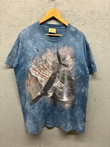The Mountain T-Shirt Men’s Large Blue Eagle Graphic USA Nature Tee Point Sebago - Picture 1 of 8