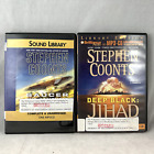 Lot of (2) Stephen Coonts Audiobooks MP3 CDs - Saucer, Deep Black... Ex-Library