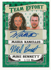 2016 Leaf Signature Series Maria Kanellis Mike Bennett Dual Autograph /10 WWE TN