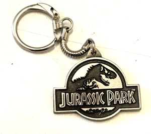 JURASSIC PARK KEYCHAIN Dinosaur Movie Metal Key Chain NEW OLD STOCK - Picture 1 of 6