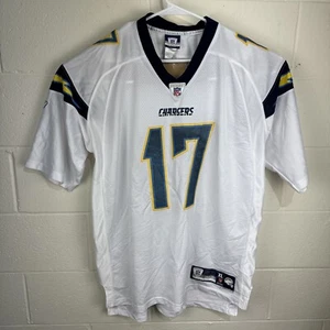 Camiseta de fútbol americano Reebok Authentic Chargers #17 Rivers NFL XL +2 cosida blanca - Imagen 1 de 24