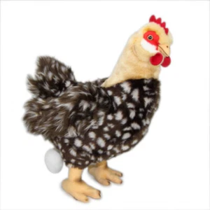 Huhn Kuscheltier mit Ei Plüsch Henne Stofftier Plüschtier stehend 37 cm groß - Bild 1 von 2