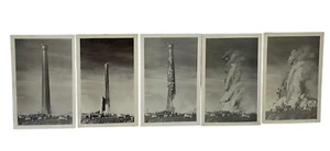 (5) Vintage RPPC Postkarten Abriss des Denver Straßenbahnkraftwerks Schornstein - Bild 1 von 8