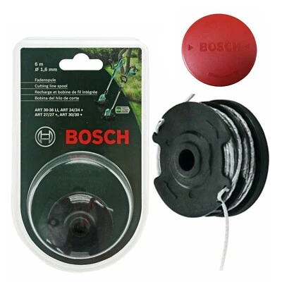 BOSCH ART 24 27 30 30-36 LI TRIMMER CUTTING LINE SPOOL FEED & SPOOL COVER CAP - Image 1 of 4