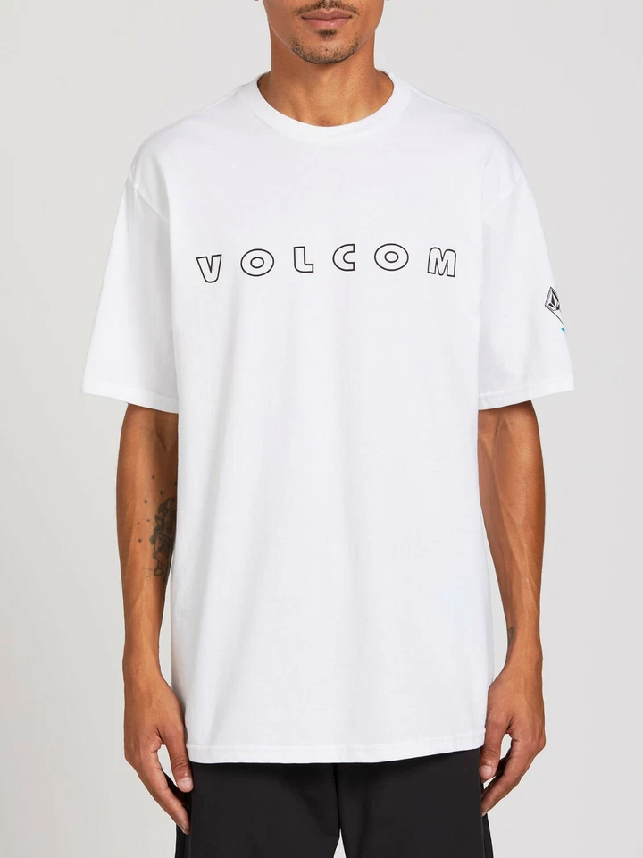 VOLCOM Men's S/S T-Shirt LC VMX STRETCH - WHT - Medium - NWT - Image 1 of 1