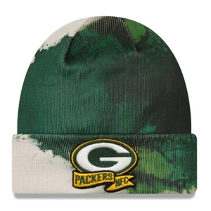 Gorra de medias tejida de tinta lateral de línea lateral de Green Bay Packers New Era - NFL - Imagen 1 de 2