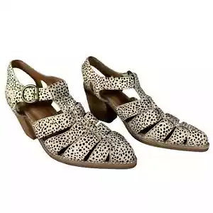 Jeffrey Campbell Angora Calf Hair Cheetah Print Pointy Toe Heeled Sandals Sz 8.5 - Picture 1 of 8