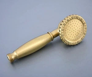 Antique Brass Telephone Style Hand Held Bathroom Shower Head whh077 - Picture 1 of 9