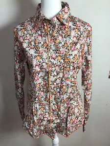 The Shirt Colorful Floral Ruched Long Sleeve Top Shirt Womens Size Small - Picture 1 of 8