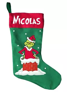 The Grinch Christmas Stocking, Custom Grinch Christmas Stocking, Grinch Gift - Picture 1 of 1