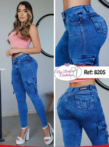 Jeans Bon Bon up Levanta cola colombianos butt lifter high waist fashion 8205 - Picture 1 of 6