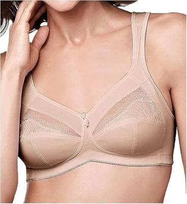 Sujetador de mastectomía 48B Amoena Isadora 2948 inalámbrico con forma de seno, desnudo nuevo con etiquetas Foto 1 de 3