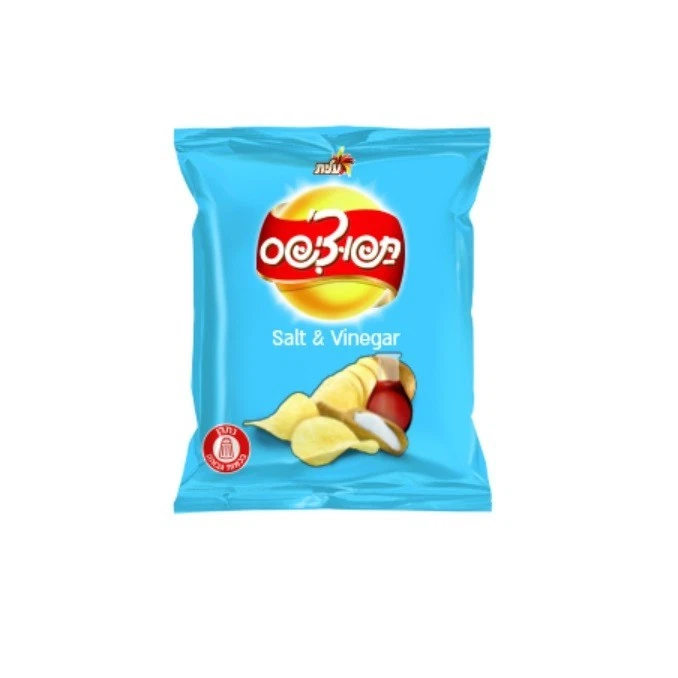 8 papas fritas Lay’s sabor a sal y vinagre de Tapuchips Elite, 50 gramos, Israel Foto 1 de 1