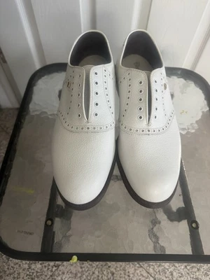 NUEVO Zapatos de golf Footjoy Classics vintage para hombre 51789 WH talla 10 Foto 1 de 4