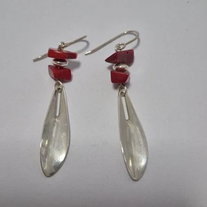 robert lee morris ohrringe Sterling Silber Koralle Stein - Bild 1 von 5