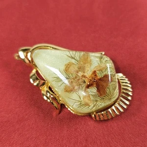 SPILLA CIONDOLO vintage firmata BOHO WATER DROP donna stile fiore gioielli moda - Foto 1 di 16