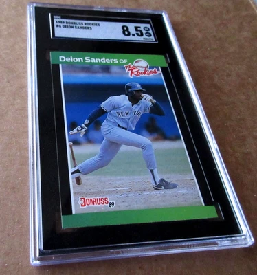1989 DONRUSS ROOKIES  # 6   DEION SANDERS   SGC 8.5 - Image 1 of 3